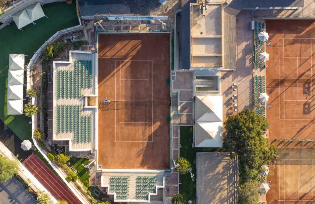 palm hills bird eye shot in clubs in new cairo